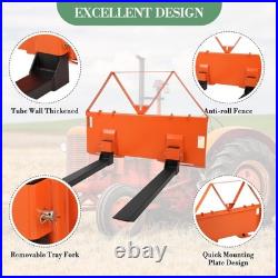 46 Skid Steer Tractor Pallet Forks 3200lbs Quick Attach Pallet Fork Loader Fork
