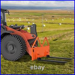 46 Skid Steer Tractor Pallet Forks 3200lbs Quick Attach Pallet Fork Loader Fork