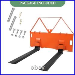 46 Skid Steer Tractor Pallet Forks 3200lbs Quick Attach Pallet Fork Loader Fork