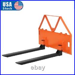 46 Skid Steer Tractor Pallet Forks 3200lbs Quick Attach Pallet Fork Loader Fork
