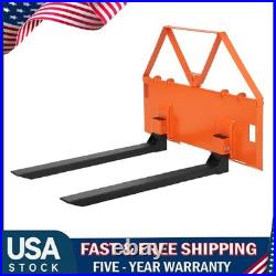 46 Skid Steer Tractor Pallet Forks 3200lbs Quick Attach Pallet Fork Loader Fork