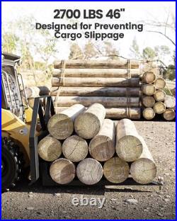 46 Skid Steer Tractor Quick Attachment Frame, 2600LBS Heavy Duty Pallet Forks