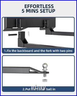 46 Skid Steer Tractor Quick Attachment Frame, 2600LBS Heavy Duty Pallet Forks