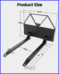 46 Skid Steer Tractor Quick Attachment Frame, 2600LBS Heavy Duty Pallet Forks
