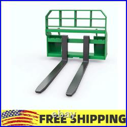 46 Skid Steer Tractor Quick Attachment Frame With48 Blades, 4000LB Pallet Fork