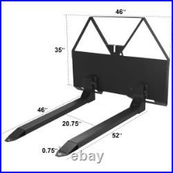 46 Tractor Pallet Fork Frame 2600LBS for Loaders Tractors Skid Steer