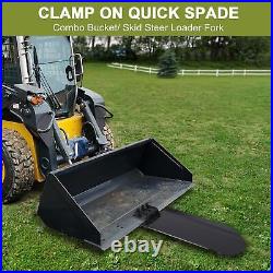 46 X 19 Clamp On Quick Spade for Skid Steer, Tractor Bucket and Pallet Fork