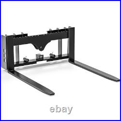 48 4000LB Skid Steer Pallet Fork Attachment Blades WithReceiver Hitch Frame Heavy