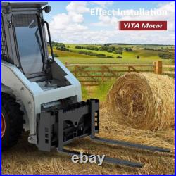 48 4000lbs Pallet Fork Blades for Kubota Bobcat Skid Tractors Loaders Steel 2X