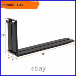 48 4000lbs Pallet Fork Blades for Kubota Bobcat Skid Tractors Loaders Steel 2X