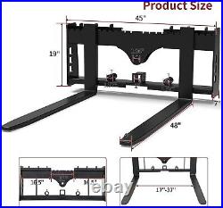 48 4000lbs Pallet Fork Frame With 48 Blades Attach for Skid Steer Tractor Heavy