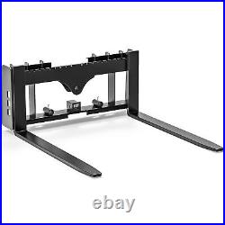 48 4000lbs Skid Steer Pallet Fork Quick Attach WithReceiver Hitch & Spear Sleeves
