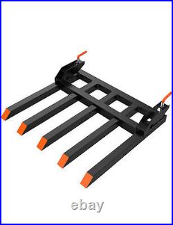 48 Clamp Debris Forks Tractor Skid Steer Loader Bucket Pallet Forks Heavy Steel
