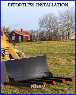 48 Clamp Debris Forks Tractor Skid Steer Loader Bucket Pallet Forks Heavy Steel