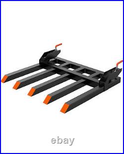 48 Clamp Debris Forks Tractor Skid Steer Loader Bucket Pallet Forks Heavy Steel