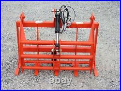 48 Compact Tractor Root Rake Clam Grapple Attachment Skid Steer Quick Attach