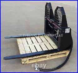 48 HYDRAULIC PALLET FORKS & FRAME ATTACHMENT Bobcat Cat Skid Steer Track Loader