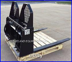 48 HYDRAULIC PALLET FORKS & FRAME ATTACHMENT Bobcat Cat Skid Steer Track Loader