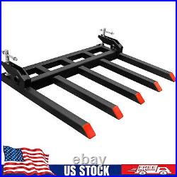 48 Heavy Duty Clamp on Debris Fork for Tractor Skid Steer Buckets Forks 2500LBS