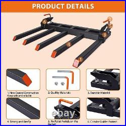 48 Heavy Duty Clamp on Debris Fork for Tractor Skid Steer Buckets Forks 2500LBS