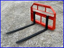 48 Long 2,200 Pound Pallet Forks Fits Kubota Kioti Tractor Loader Quick Attach