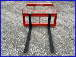 48 Long 2,200 Pound Pallet Forks Fits Kubota Kioti Tractor Loader Quick Attach