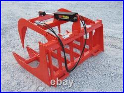 48 Orange Root Rake Grapple Bucket Attachment Skid Steer Tractor Loader