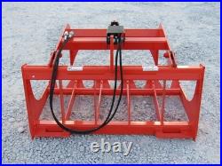 48 Orange Root Rake Grapple Bucket Attachment Skid Steer Tractor Loader
