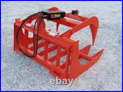 48 Orange Root Rake Grapple Bucket Attachment Skid Steer Tractor Loader