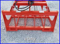 48 Orange Root Rake Grapple Bucket Attachment Skid Steer Tractor Loader