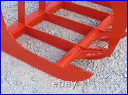 48 Orange Root Rake Grapple Bucket Attachment Skid Steer Tractor Loader