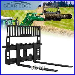 48 Quick Tach Skid Steer Tractor Pallet Fork Frame & Blades 4500lbs Capacity