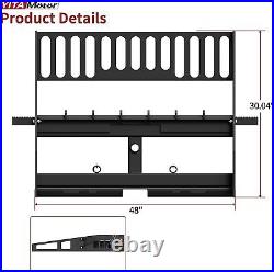 48 Quick Tach Skid Steer Tractor Pallet Fork Frame & Blades 4500lbs Capacity