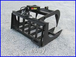 48 Root Grapple & 42 Long Pallet Forks Attachment Fits Skid Steer Quick Attach