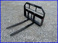 48 Root Grapple & 42 Long Pallet Forks Attachment Fits Skid Steer Quick Attach