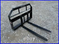 48 Root Grapple & 42 Long Pallet Forks Attachment Fits Skid Steer Quick Attach