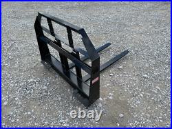 48 Root Grapple & 42 Long Pallet Forks Attachment Fits Skid Steer Quick Attach