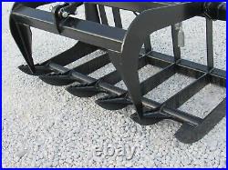 48 Root Grapple Bucket and 42 Long Pallet Forks Attachment Combo Quick Attach