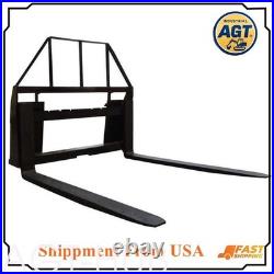 48 Skid Steer Pallet Fork Attachment Tractor Quick Attach Heavy Duty