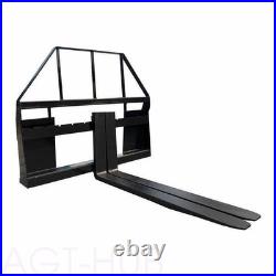 48 Skid Steer Pallet Fork Attachment Tractor Quick Attach Heavy Duty