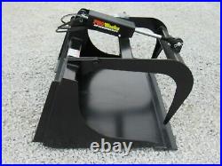 48 Solid Bottom Smooth Bucket Grapple Attachment Fits Quick Attach Loader