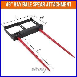 492 Hay Spear 4000lbs Loading Capacity Quick Attach for Skid Steer Loader