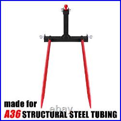 49 3000 lbs Hay Bale Spear Stabilizers Category 1 Tractor 3 Point Attachment
