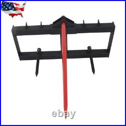 49 3000lb Heavy Duty Attach Hay Bale Spear Skid Steer Tractor Loader Quick Tach