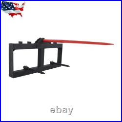 49 3000lb Heavy Duty Attach Hay Bale Spear Skid Steer Tractor Loader Quick Tach