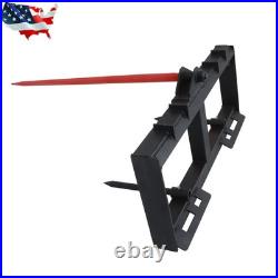 49 3000lb Heavy Duty Attach Hay Bale Spear Skid Steer Tractor Loader Quick Tach