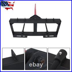 49 3000lb Heavy Duty Attach Hay Bale Spear Skid Steer Tractor Loader Quick Tach