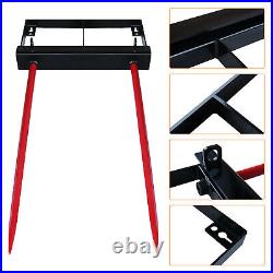 49 Dual Hay Bale Spear Skid Steer Loader Bucket Attachment for Loader Tractor