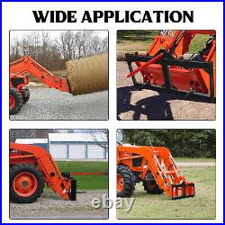 49 Hay Bale Spear Skid Steer Loader Tractors Quick Tach Attachment Moving Hitch