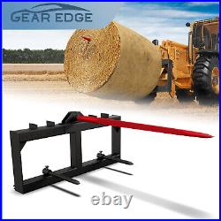 49 Hay Bale Spear Skid Steer Tractor Loader Quick Tach 3000lb Heavy Duty Attach